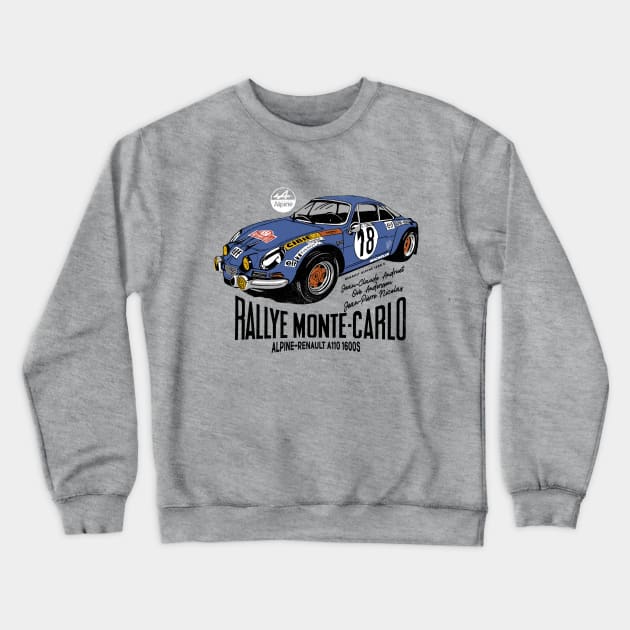 RENAULT ALPINE MONTECARLO RACE Crewneck Sweatshirt by KUMAWAY